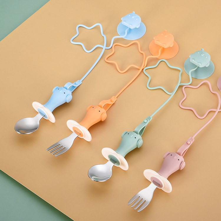 吸盤防掉鏈不銹鋼勺叉