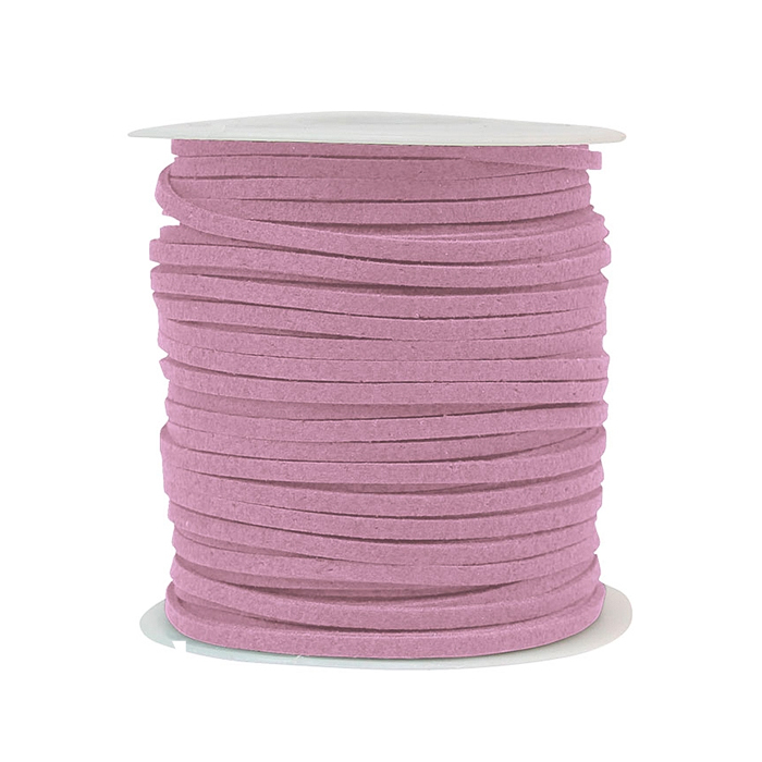 韓國絨皮繩50碼-藕紫色 1入/包 2.7*1.4mm【6-02716】