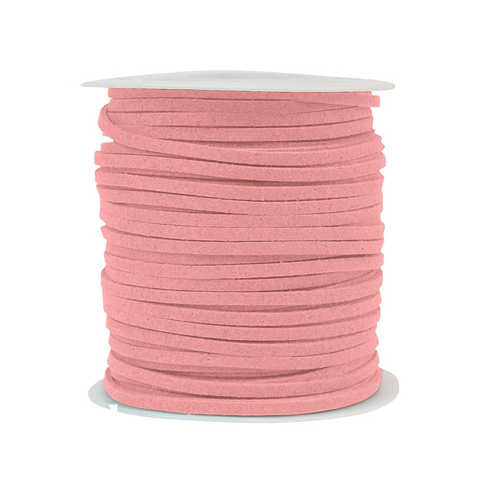 韓國絨皮繩50碼-韓粉色 1入/包 2.7*1.4mm【6-02712】