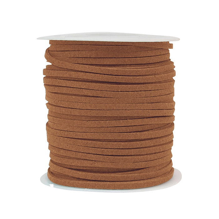 韓國絨皮繩50碼-焦糖色 1入/包 2.7*1.4mm【6-02704】