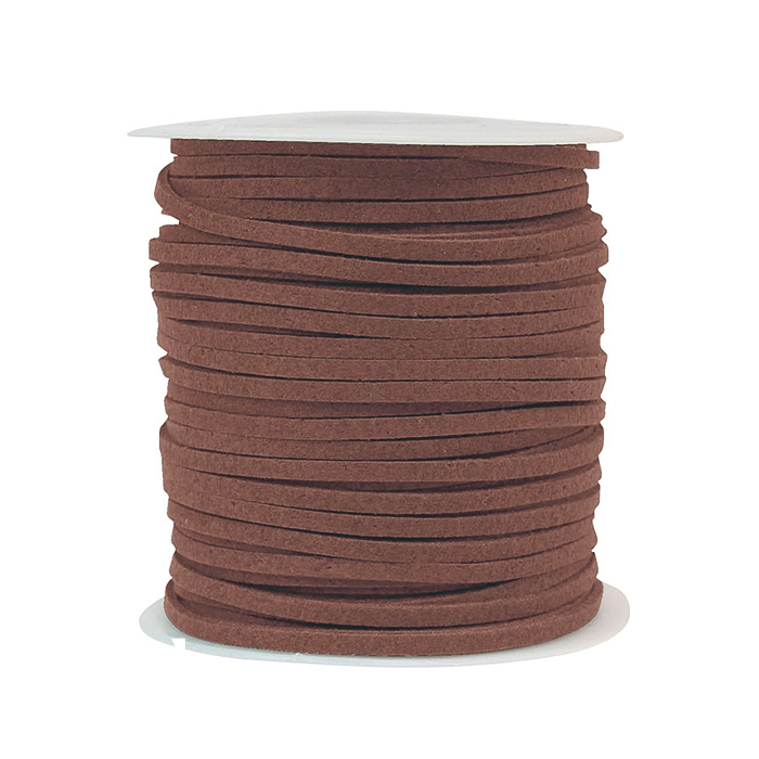 韓國絨皮繩50碼-棕色 1入/包 2.7*1.4mm【6-02703】