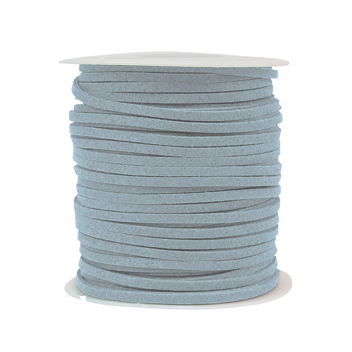 韓國絨皮繩50碼-淺藍色 1入/包 2.7*1.4mm【6-02718】