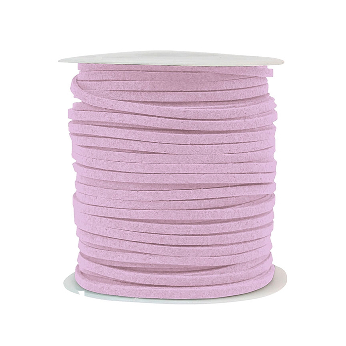 韓國絨皮繩50碼-柔美紫色 1入/包 2.7*1.4mm【6-02719】