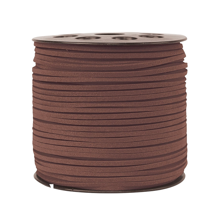 韓國絨皮繩100碼-棕色 1入/包 2.7*1.4mm【6-02703-1】