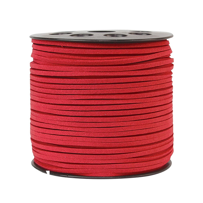 韓國絨皮繩100碼-大紅色 1入/包 2.7*1.4mm【6-02711-1】