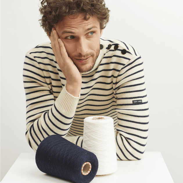 SAINT JAMES棉質條紋衣 男生款