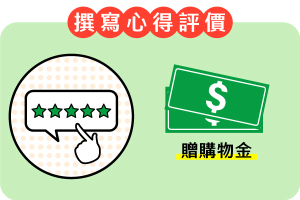 撰寫心得 贈購物金