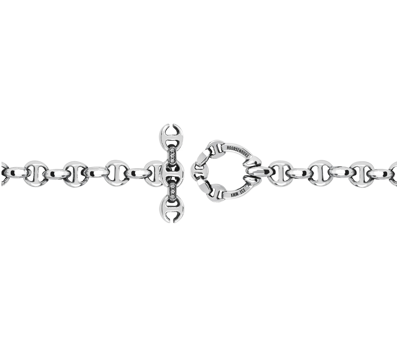 5MM Open-Link Bracelet - Sterling Silver with Diamonds