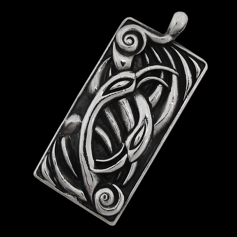 純銀鳥狗牌吊墜