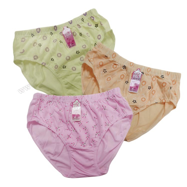 6條裝 喜夢婷: 女裝加大碼高腰印花內褲