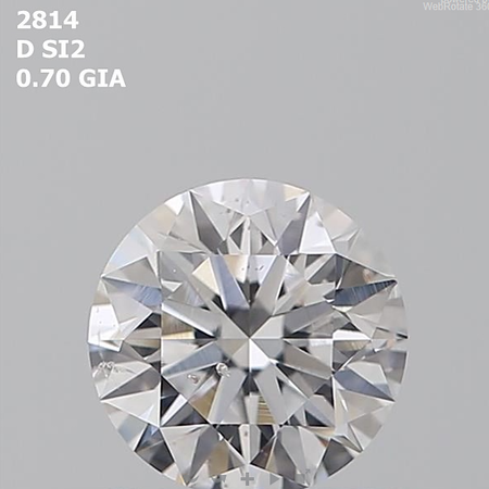 Round 0.7 ct D SI2 EX EX EX N