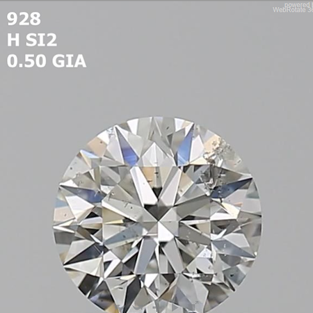 Round 0.5 ct H SI2 EX EX EX N