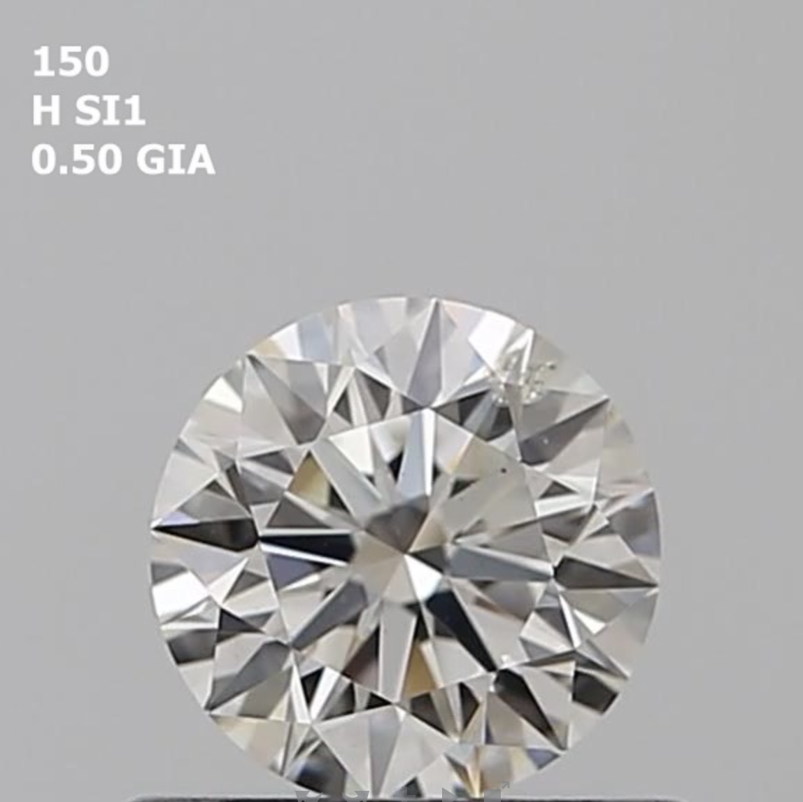 Round 0.5 ct H SI1 EX EX EX N