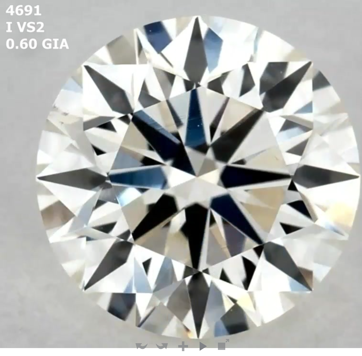 Round 0.6 ct I VS2 EX EX EX N