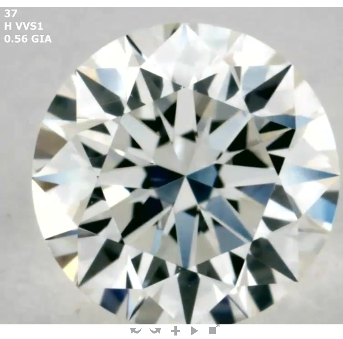 Round 0.56 ct H VVS1 EX EX EX N