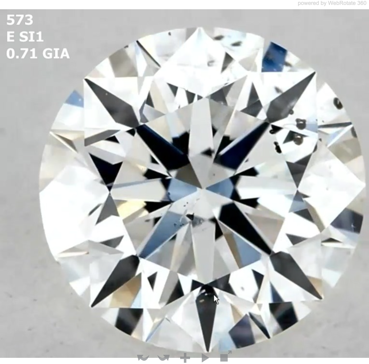 Round 0.71 ct E SI1 EX EX EX N