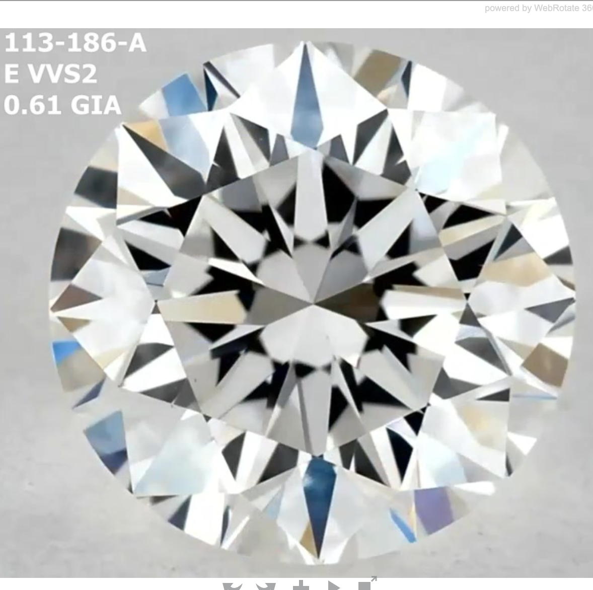 Round 0.61 ct E VVS2 VG EX EX N