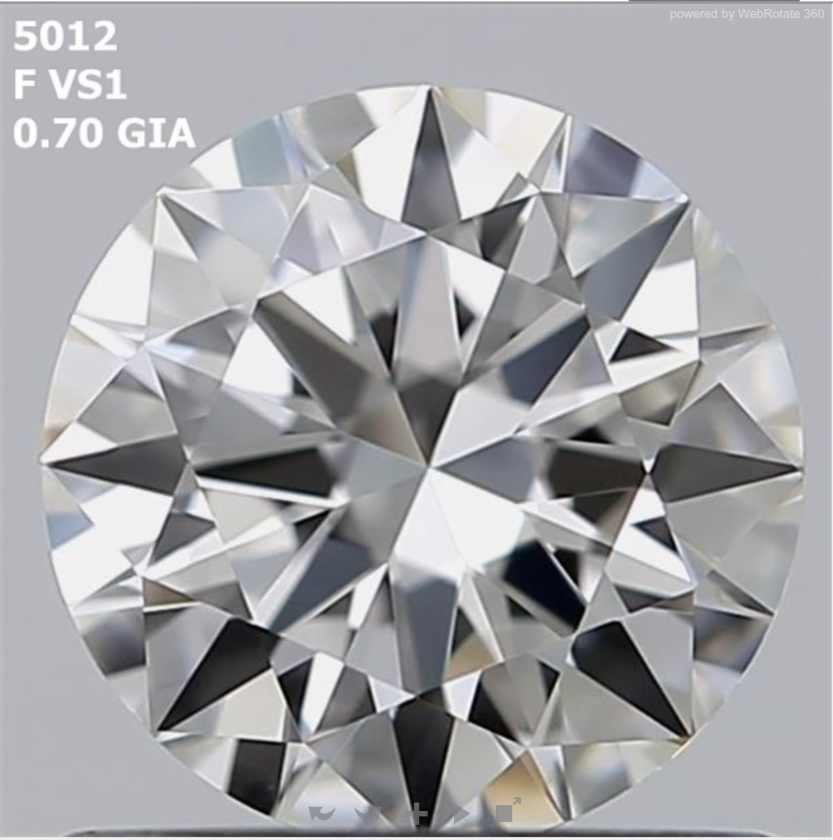 Round 0.7 ct F VS1 EX EX EX N