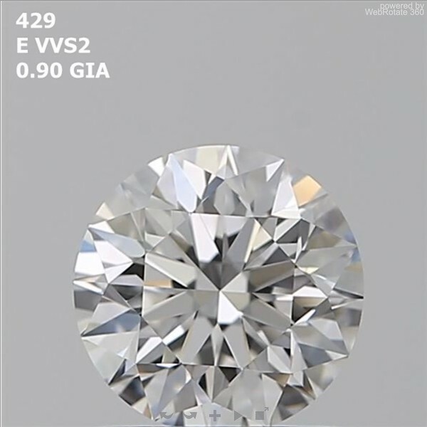 Round 0.9 ct E VVS2 EX EX EX N