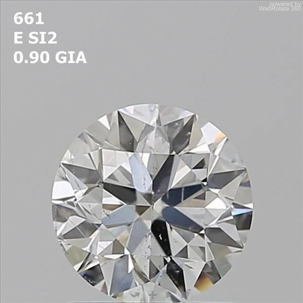 Round 0.9 ct E SI2 EX EX EX N