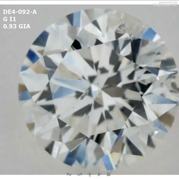 Round 0.93 ct G I1 VG VG VG F