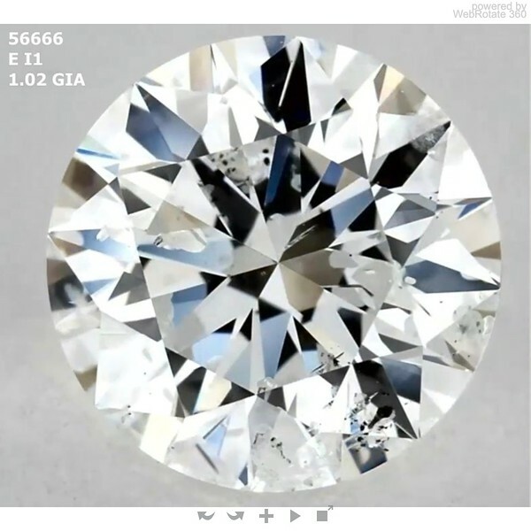 Round 1.02 ct E I1 EX EX EX F