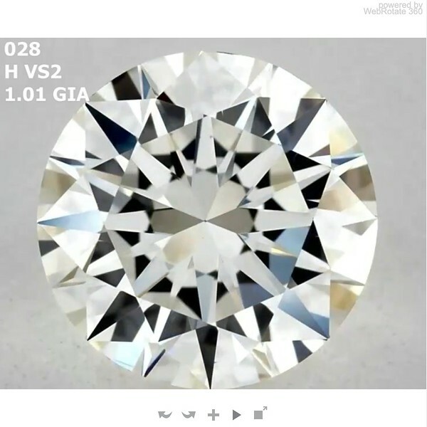 Round 1.01 ct H VS2 EX EX EX N
