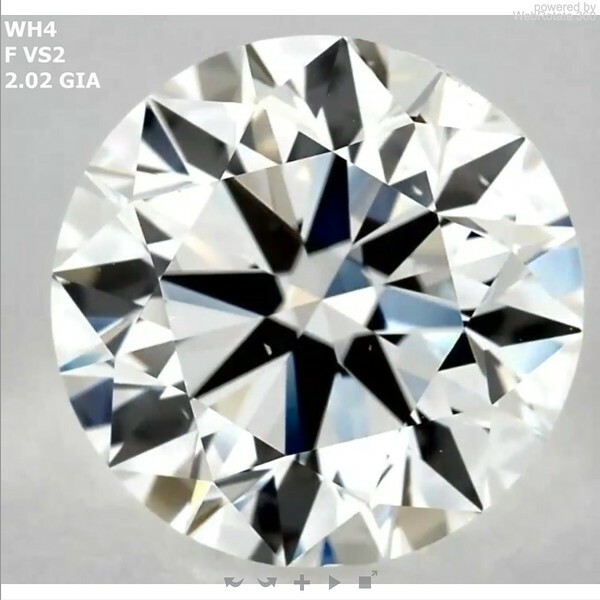 Round 2.02 ct F VS2 EX EX EX N