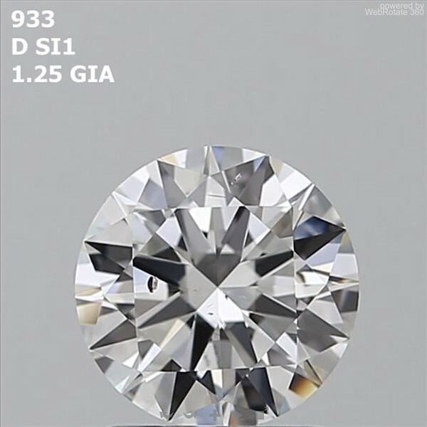 Round 1.25 ct D SI1 EX EX EX N