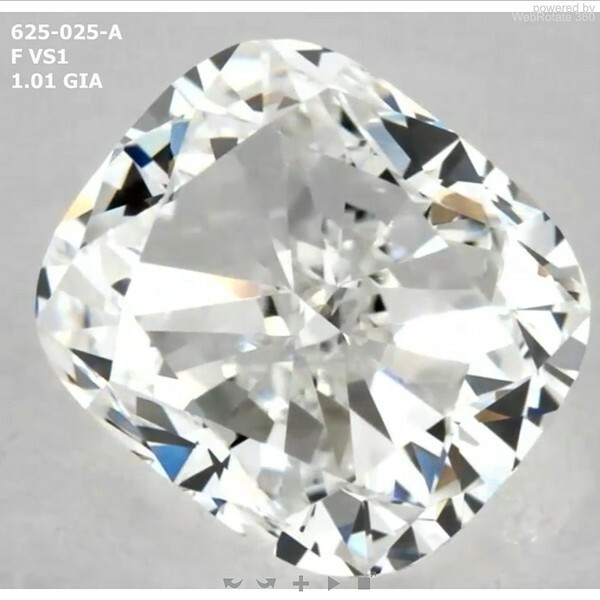Cushion  1.01 ct F VS1  VG VG N