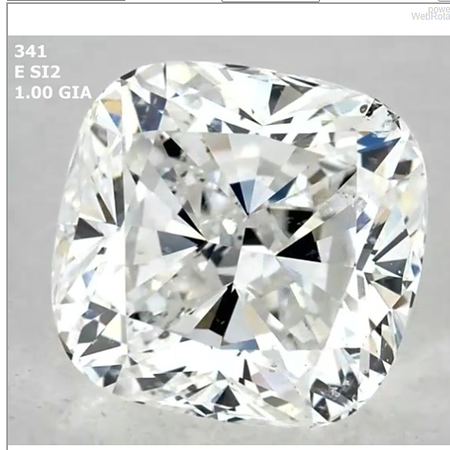 Cushion  1 ct E SI2  EX VG N
