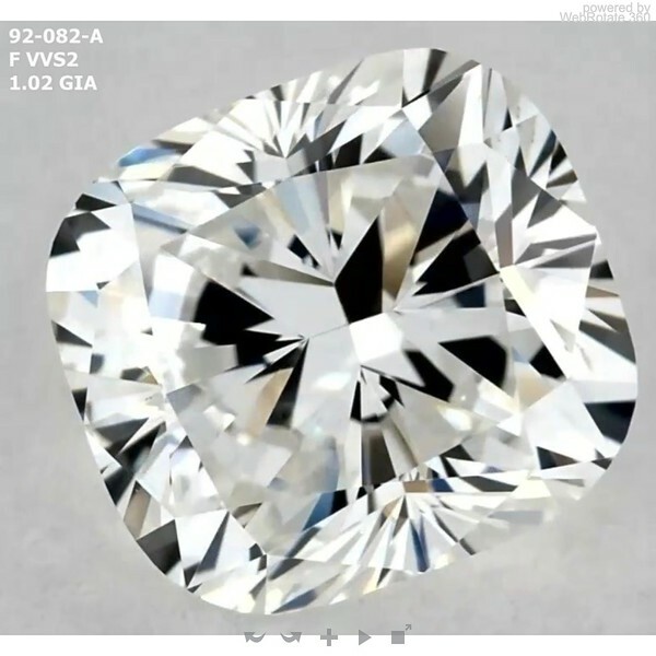 Cushion  1.02 ct F VVS2  VG G F