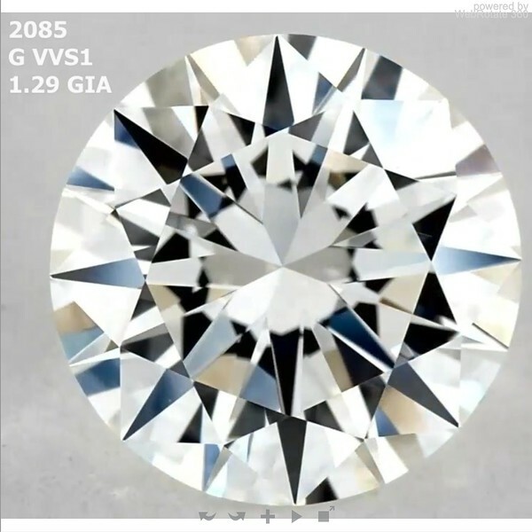 Round 1.29 ct G VVS1 EX EX EX N