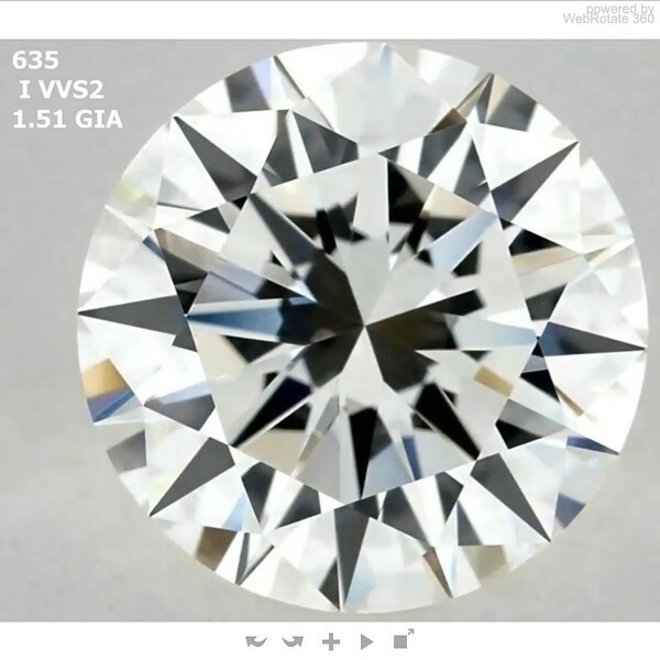 Round 1.51 ct I VVS2 EX EX EX N