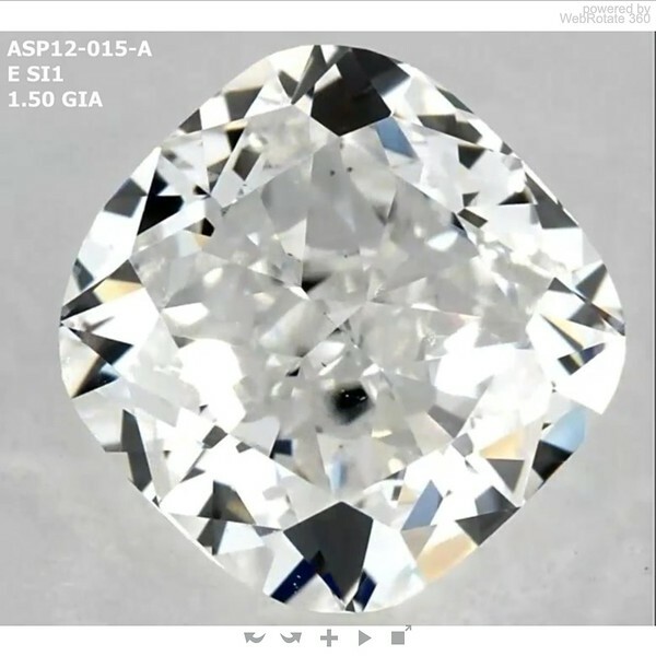 Cushion  1.5 ct E SI1  VG G N