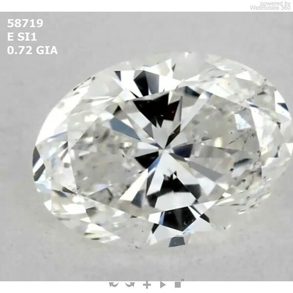 Oval  0.72 ct E SI1  EX VG N