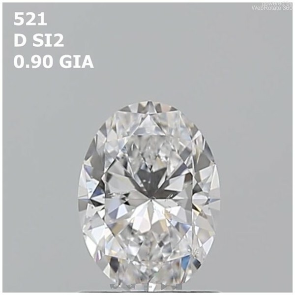 Oval  0.9 ct D SI2  EX VG N