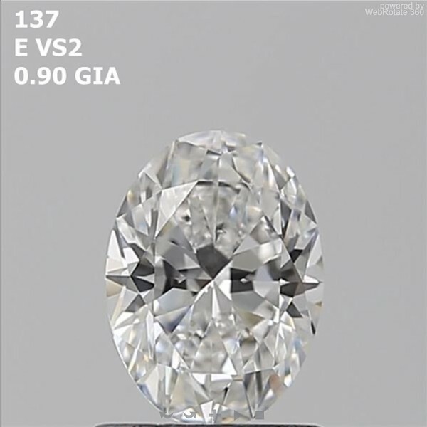 Oval  0.9 ct E VS2  EX VG N
