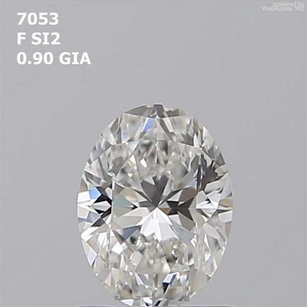 Oval  0.9 ct F SI2  EX VG N