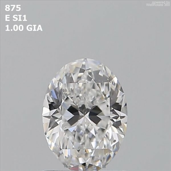 Oval  1 ct E SI1  EX VG N