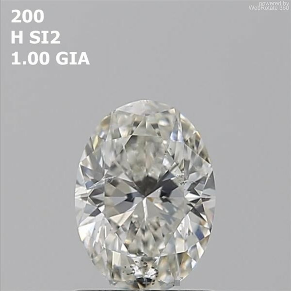 Oval  1 ct H SI2  EX VG N