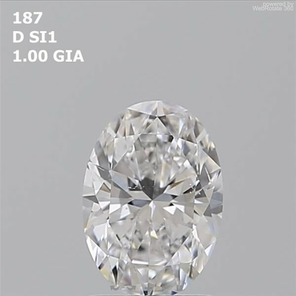 Oval  1 ct D SI1  EX EX N