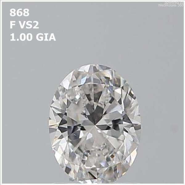 Oval  1 ct F VS2  EX VG N