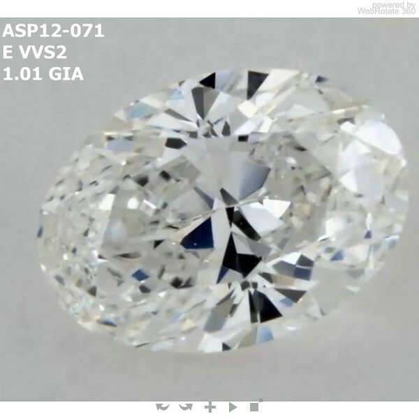 Oval  1.01 ct E VVS2  VG F F