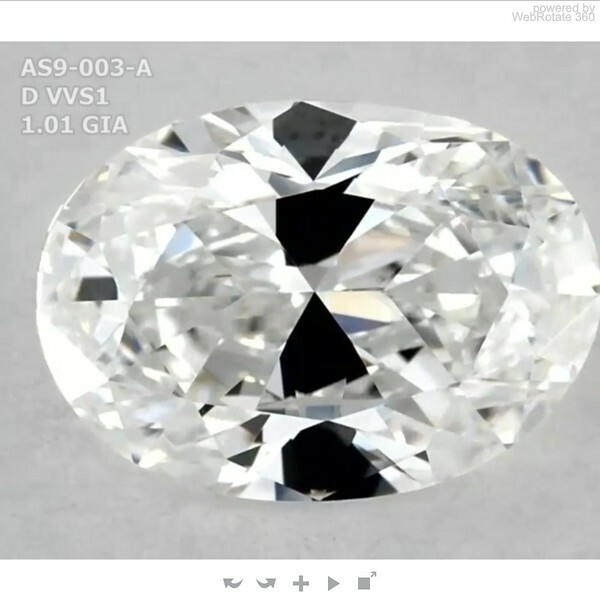 Oval  1.01 ct D VVS1  G G N
