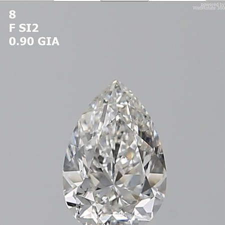 Pear  0.9 ct F SI2  VG VG N