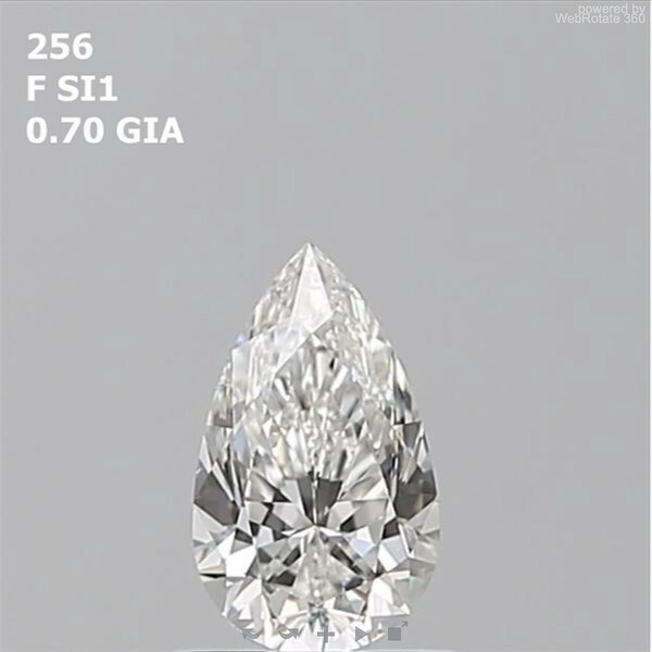Pear  0.7 ct F SI1  EX VG N