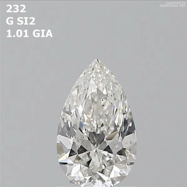 Pear  1.01 ct G SI2  EX EX N