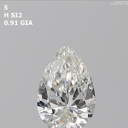 Pear  0.91 ct H SI2  EX VG N