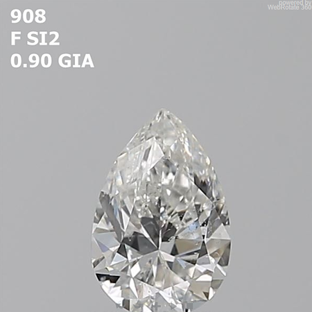 Pear  0.9 ct F SI2  EX VG N